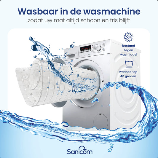 Kan een antislipmat in de wasmachine?