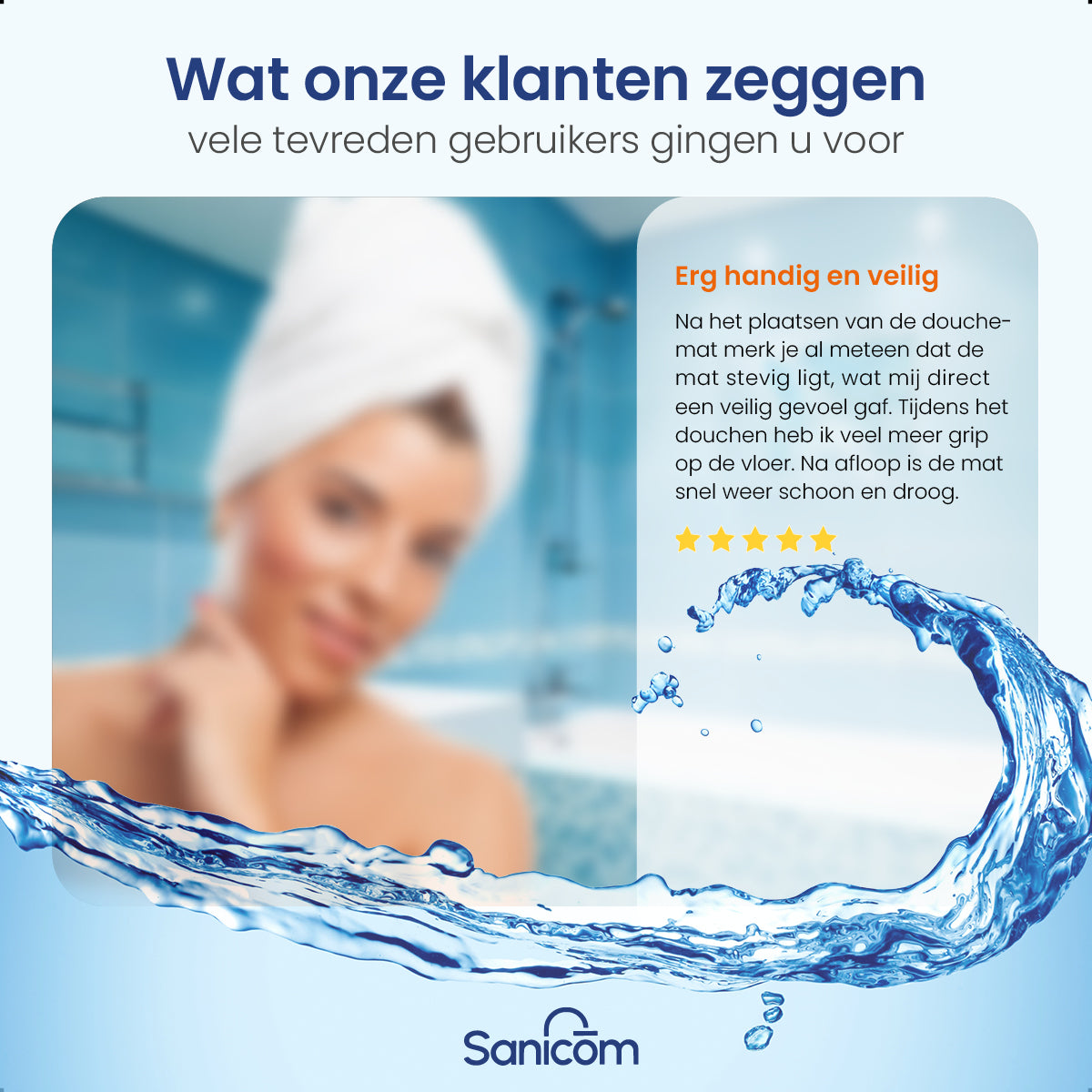 Douchemat - Antislip Mat - Antislipmat Douche - Badmat - Schimmelbestendig - Met Zuignappen - Wasbaar - Zwart