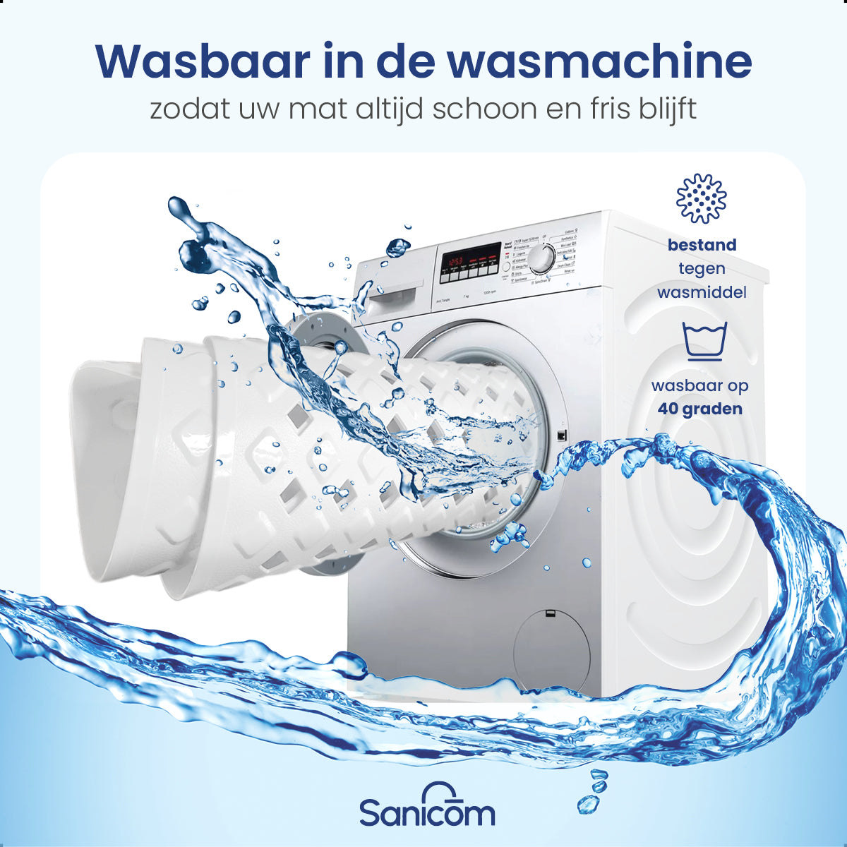 Antislip douchemat - Wit 88x40 CM