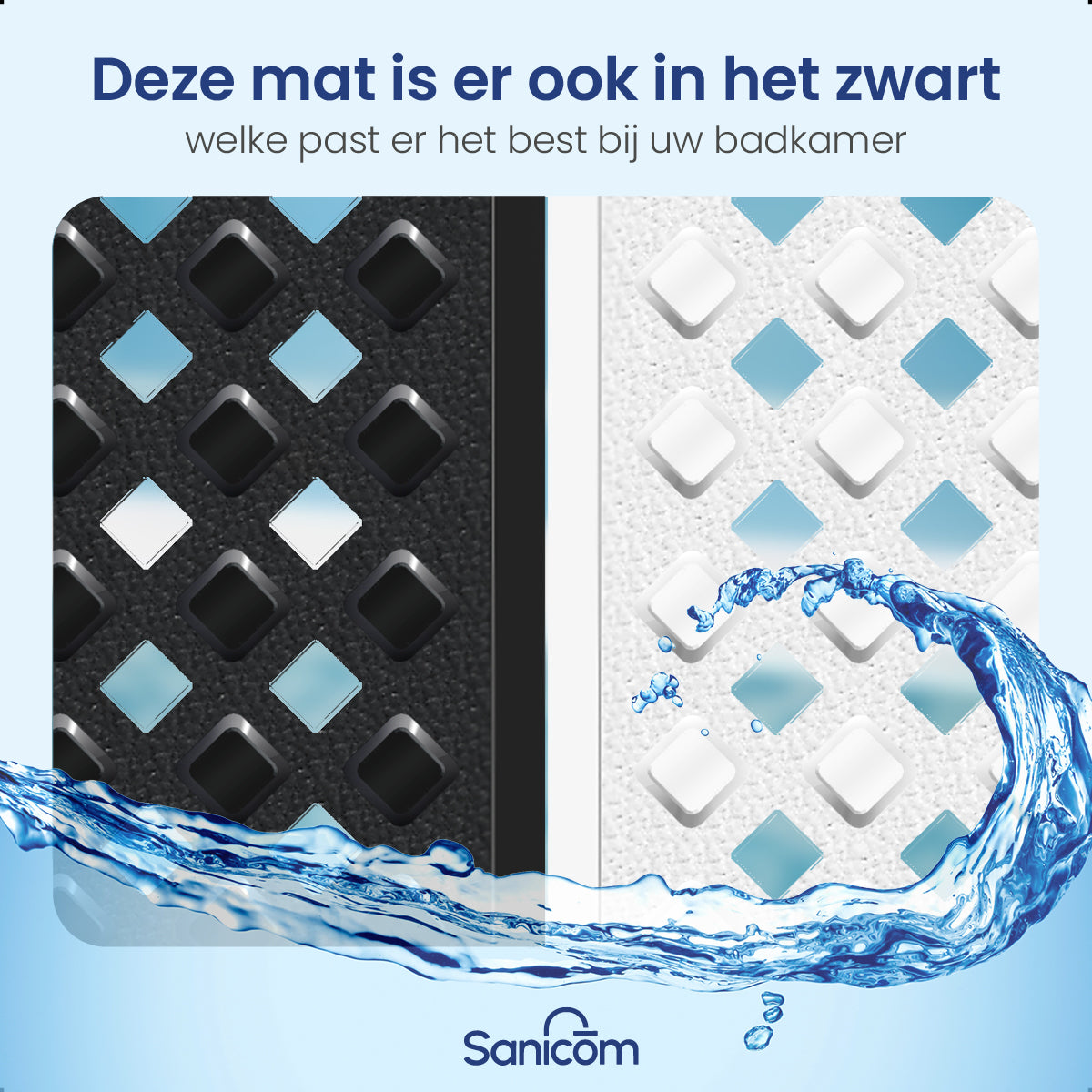 Antislip douchemat - Wit 88x40 CM