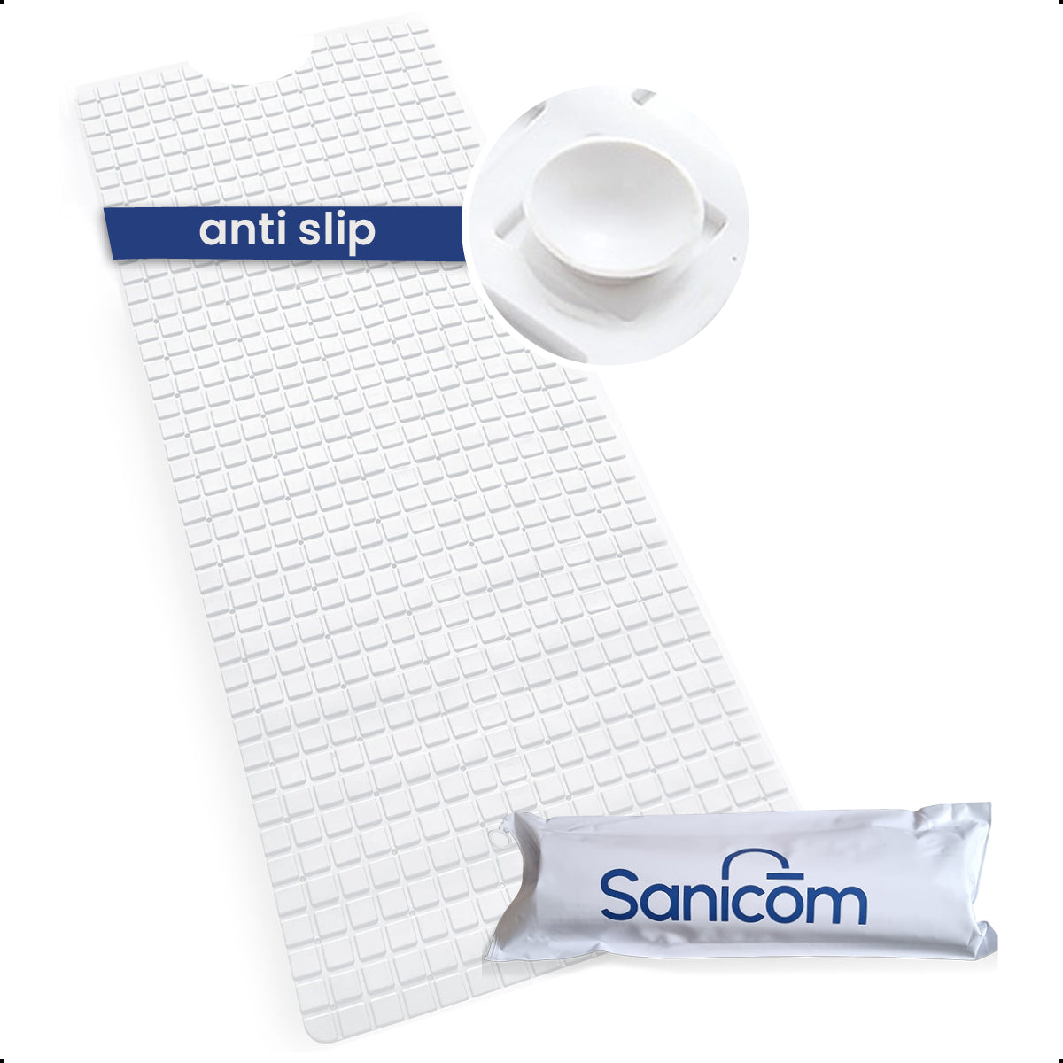 Antislip douchemat - Wit 100x40 CM