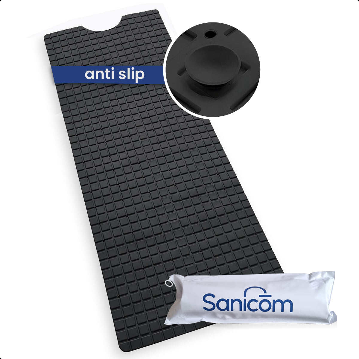 Antislip douchemat - Zwart 100x40 CM