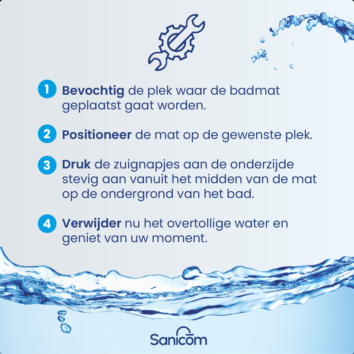 Antislip douchemat - Zwart 100x40 CM