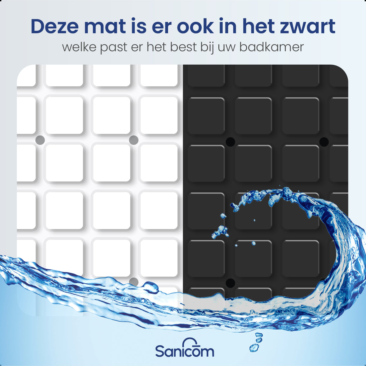 Antislip douchemat - Wit 53x53 CM