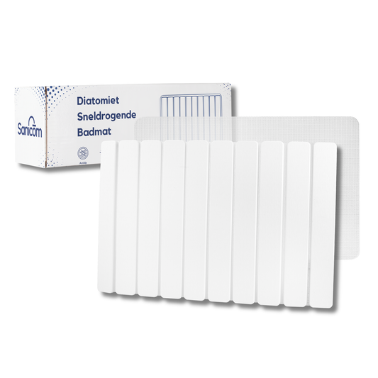 Diatomite Badmat – Badkamermat – Opvouwbaar – Wit