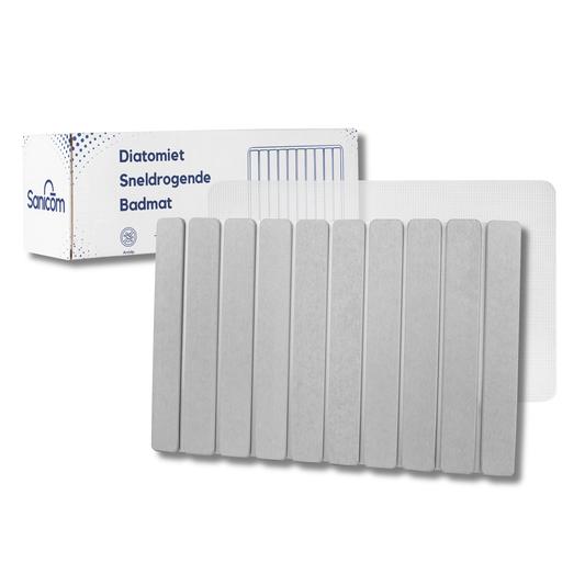 Diatomite Badmat – Badkamermat – Opvouwbaar – Grijs