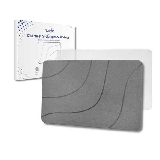 Diatomite Badmat – Badkamermat – Donkergrijs