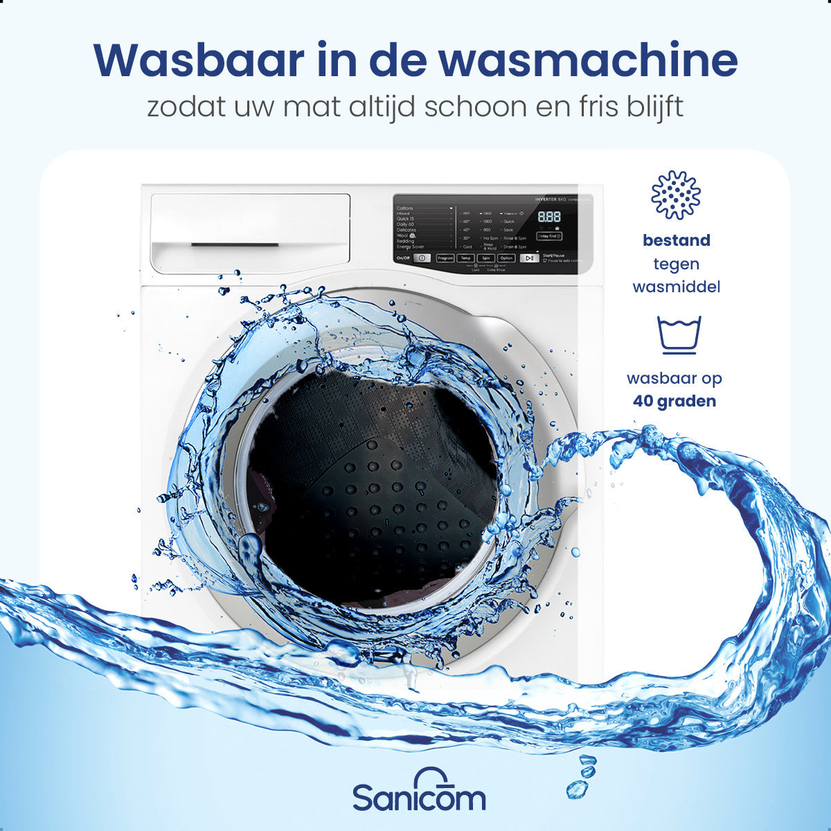 Douchemat - Antislip Mat - Antislipmat Douche - Badmat - Schimmelbestendig - Met Zuignappen - Wasbaar - Zwart