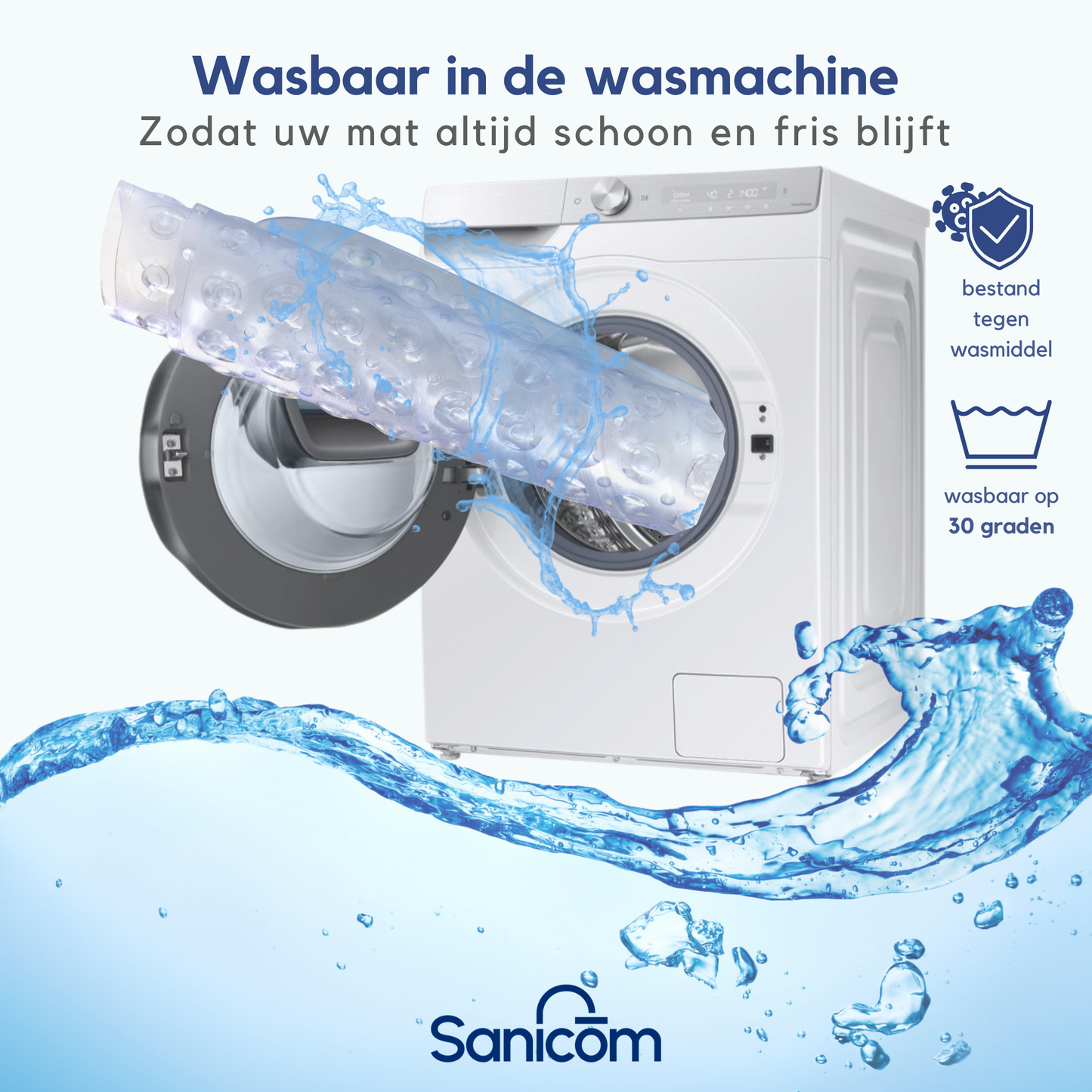 Antislip douchemat - Transparant 70x40 CM